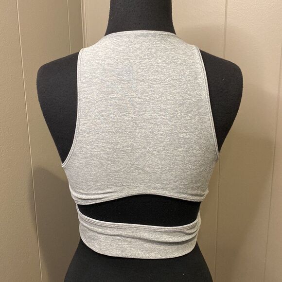 Outdoor Voices Sports Bra / Cropped Tank Top- Size Small, Light Blue Back Cutout - Picture 4 of 6